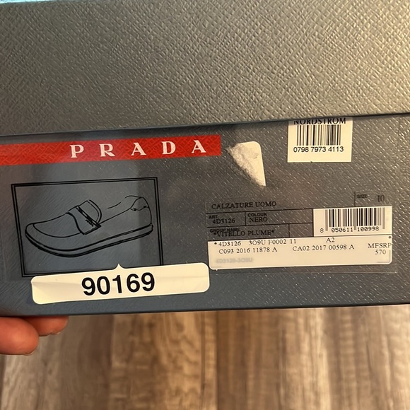 Prada Calzature Uomo Vitello Plume - Picture 10 of 11